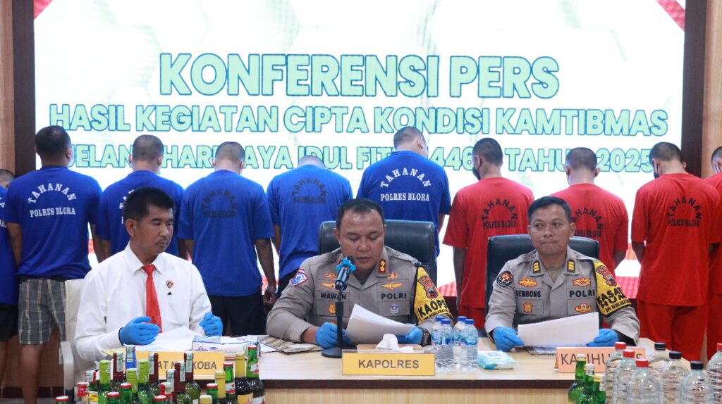 Polres Blora Ungkap Sejumlah Kasus dalam Operasi Cipta Kondisi Jelang Idul Fitri 1446 H