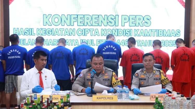Polres Blora Ungkap Sejumlah Kasus dalam Operasi Cipta Kondisi Jelang Idul Fitri 1446 H