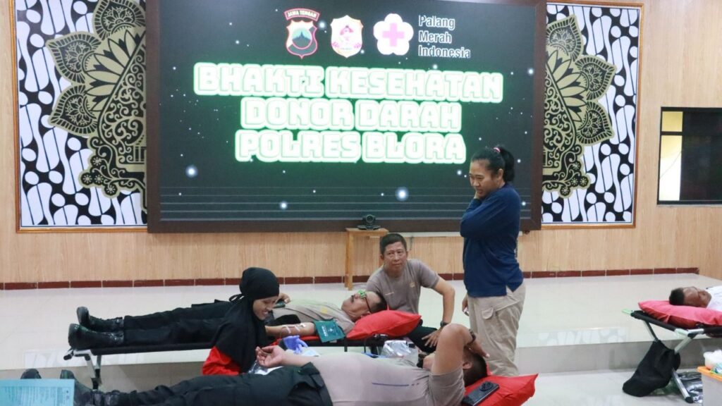 Hari PMI 2025, Polres Blora Sumbang 100 Kantong Darah Personel