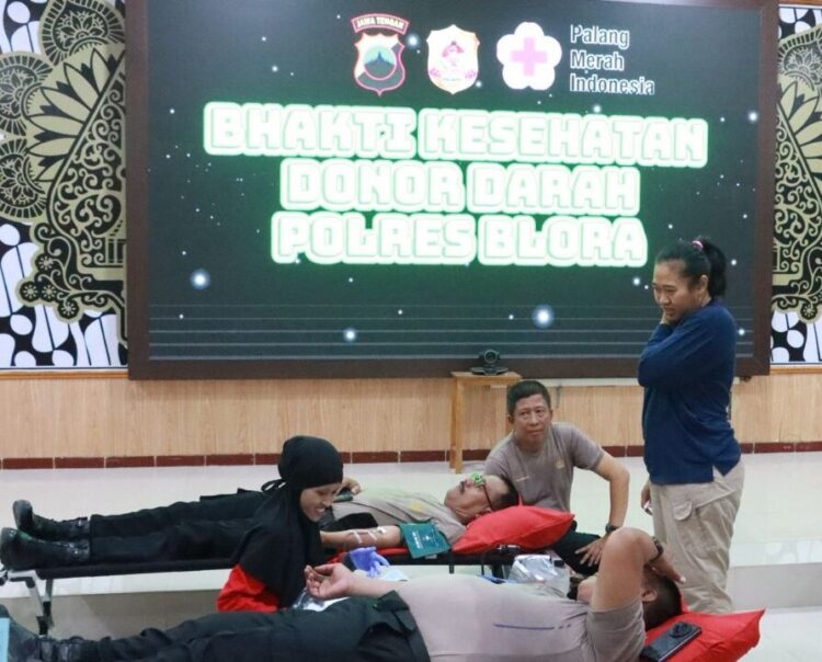 Hari PMI 2025 Polres Blora Sumbang 100 Kantong Darah Personel