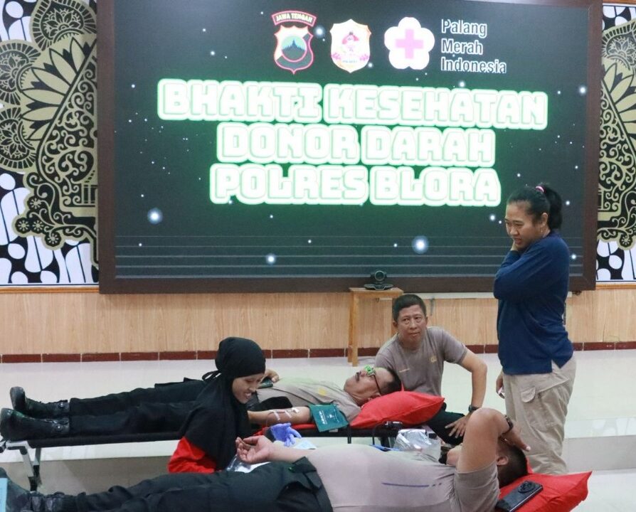 Hari PMI 2025 Polres Blora Sumbang 100 Kantong Darah Personel