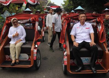 Bentor dan Becak Kayuh di Blora Diganti Becak Listrik