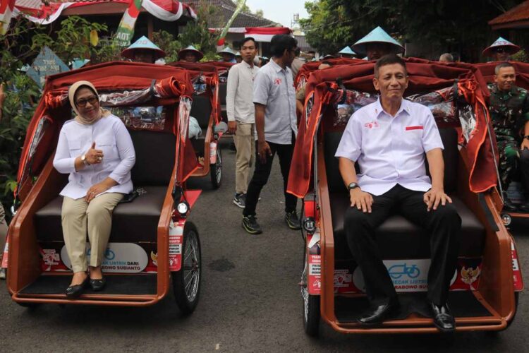 Bentor dan Becak Kayuh di Blora Diganti Becak Listrik