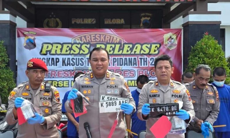 Dua Bersaudara Pelaku Curanmor Ditangkap Tim Resmob Polres Blora