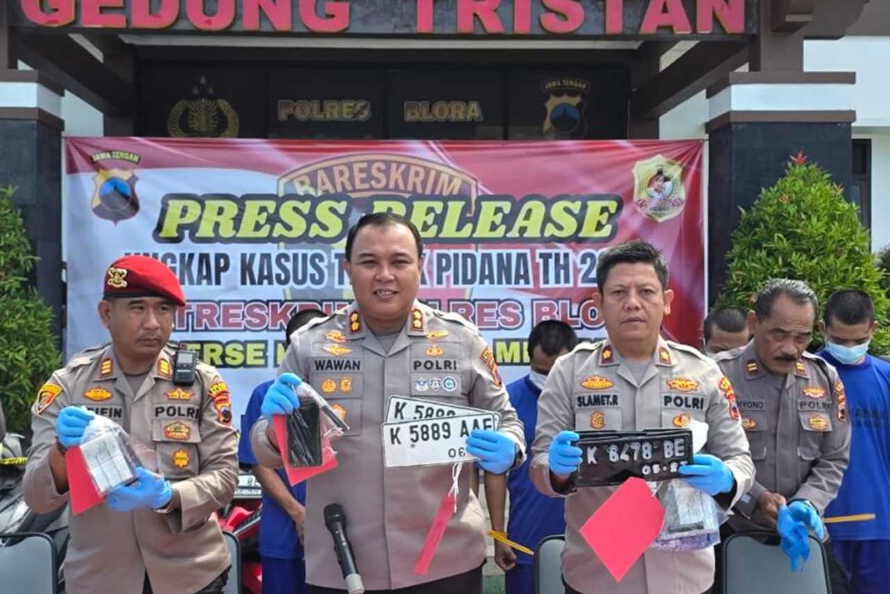 Dua Bersaudara Pelaku Curanmor Ditangkap Tim Resmob Polres Blora