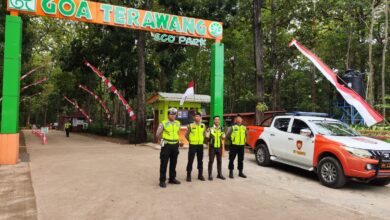 Polres Blora Pastikan Keamanan Wisatawan di Hari Terakhir Libur di Goa Terawang