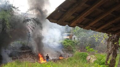 Lagi Sumur Minyak Tua Ilegal Gandu Terbakar Dan Terdengar Suara Ledakan