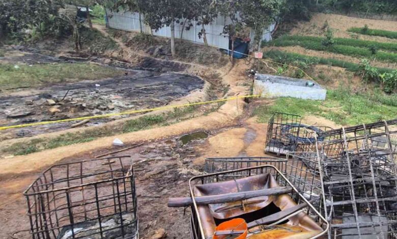 Polres Blora Buka Suara Kebakaran Sumur Minyak di Gandu