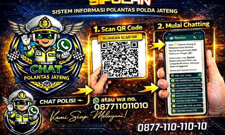 Cukup Lewat WhatsApp, Polantas Jateng Bantu Pemudik Dapatkan Info Jalur dan Posko Pelayanan