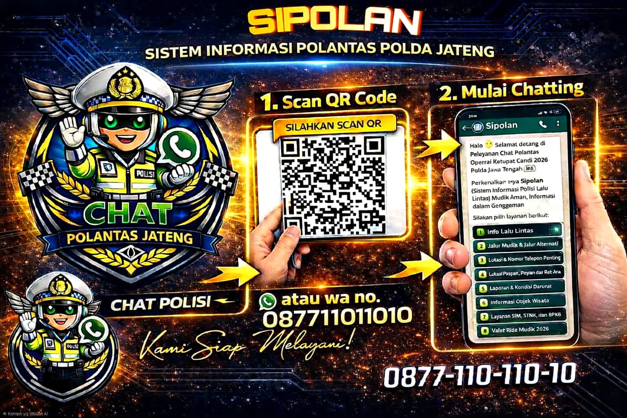 Cukup Lewat WhatsApp, Polantas Jateng Bantu Pemudik Dapatkan Info Jalur dan Posko Pelayanan