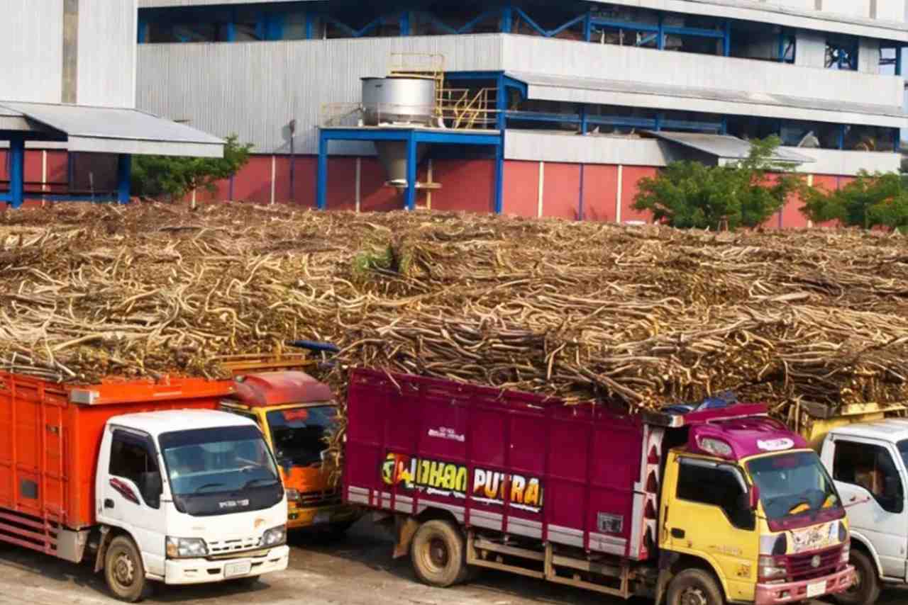 Petani Tebu Blora Gelar Aksi Tumpah Tebu Ribuan Tebu Ditumpahkan di Depan Gerbang Pabrik Gula Blora 2